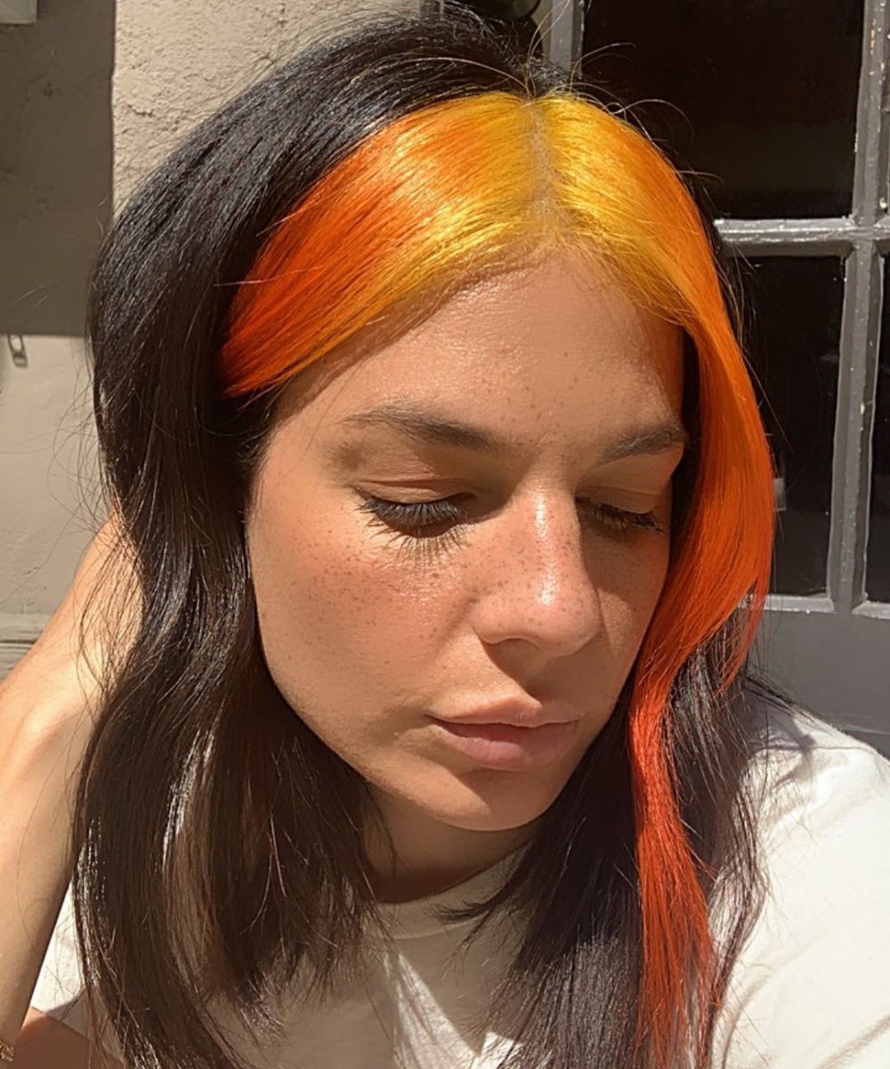 Black and deals orange hair