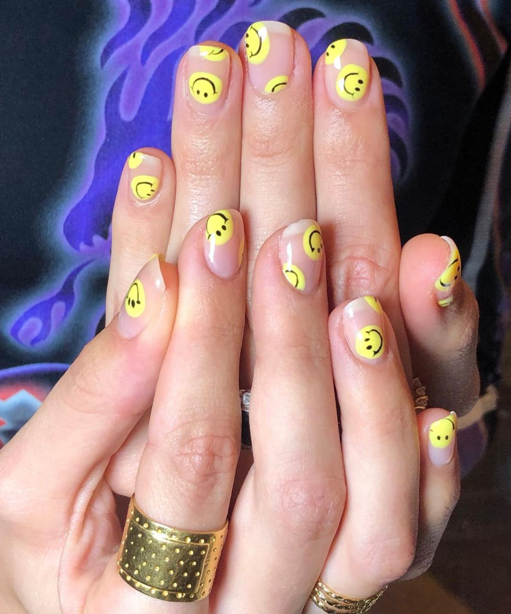 Smiley face deals nails