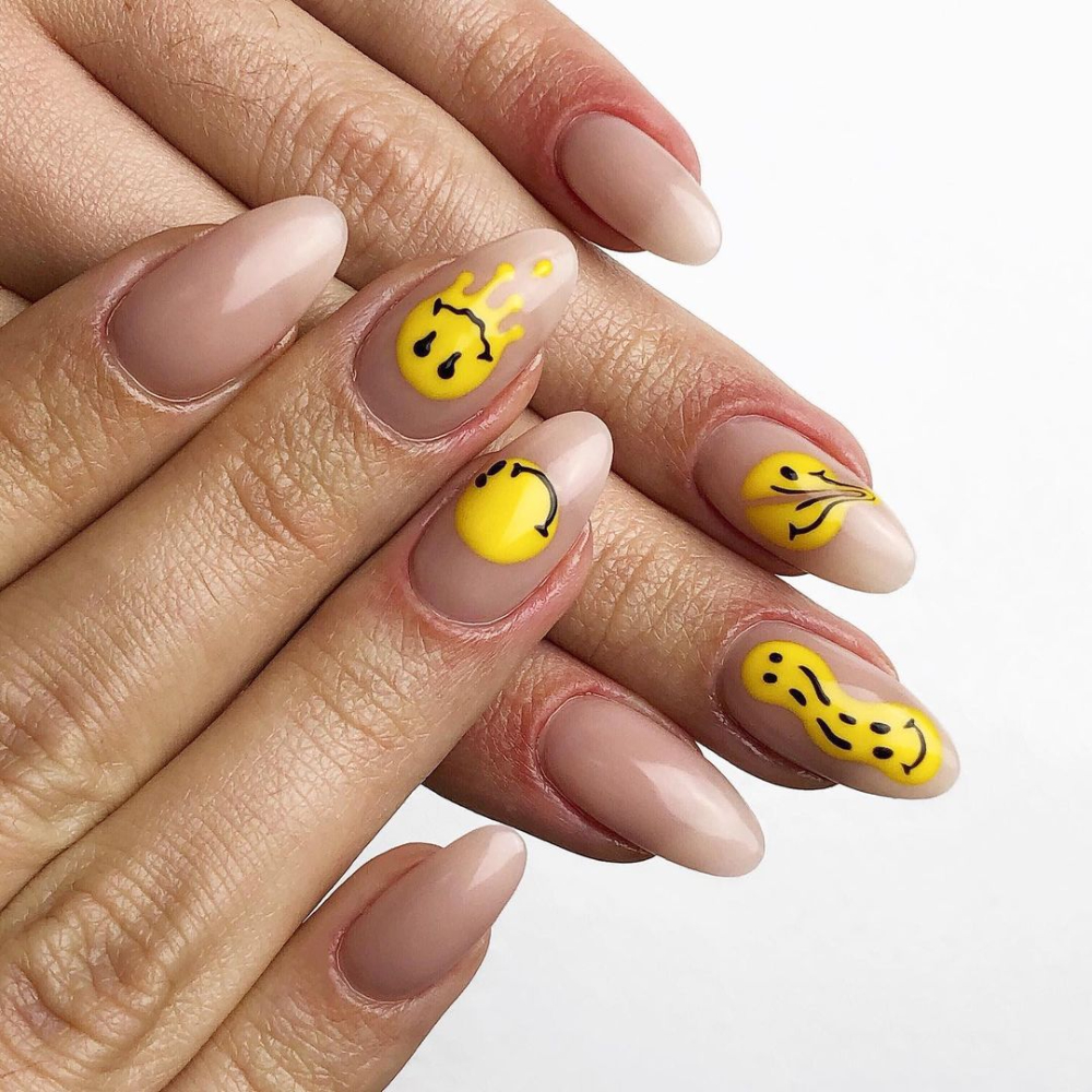 Smiley face deals nails