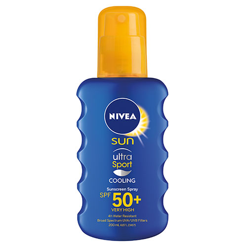 NIVEA Sun Ultra Sport Cooling Sunscreen Spray SPF 50+ Review | BEAUTY/crew