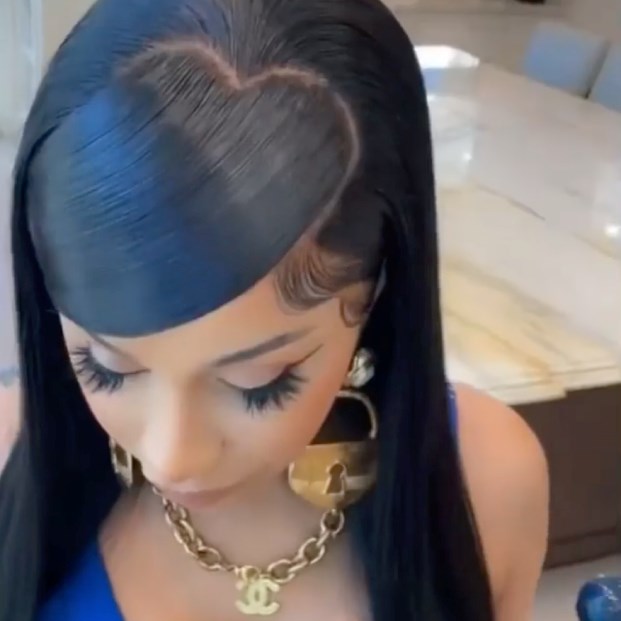 CARDI B INSPIRED DOUBLE BOW BUNS, HAIRSTYLES FOR NATURAL STRAIGHT HAIR